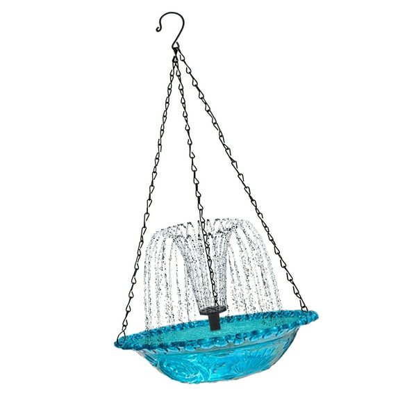 Decorative Solar Power Bird Bath Bowl for Garden Yard Balcony Birdwatching Bath Tray for Nature Lover