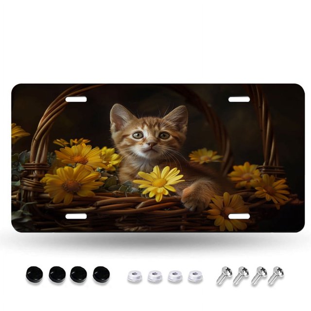 Chrome License Plate Frame – 'I Heart My Dachshunds' Dog Lover Auto Accessory