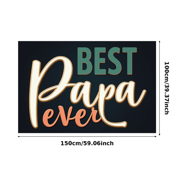 Decorative Stars Best Papa Ever Heart Elements Father's Day Family Celebration for Father's Day Party Indoor Decoration Family Gathering