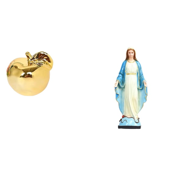 Decorative Statue Fruit Sculpture Ceramic Figurine Smooth Glazed Finish for Home Office Church Display