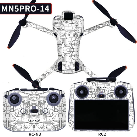 Decorative Sticker Kit for DJI mini 5pro and RC-N3 RC2 Controller,Waterproof Skin Sticker Decal DIY Accessory for DJI mini 5pro Drone,Anti-Scratch Protective Film