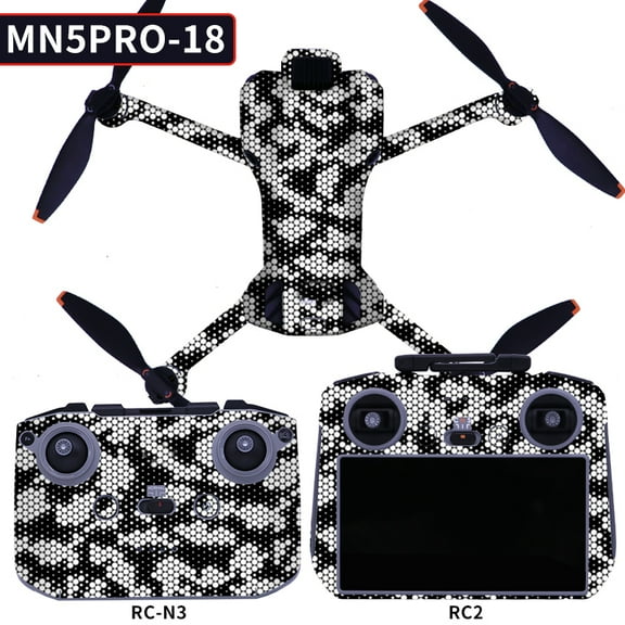 Decorative Sticker Kit for DJI mini 5pro and RC-N3 RC2 Controller,Waterproof Skin Sticker Decal DIY Accessory for DJI mini 5pro Drone,Anti-Scratch Protective Film