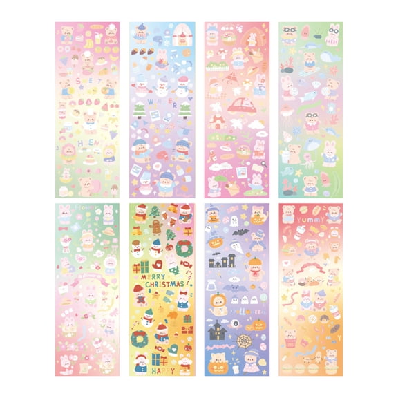 Decorative Stickers Korean Scrapbooking Stickers Bullet Journals Stickers for Planner Journal Notebook Crafts