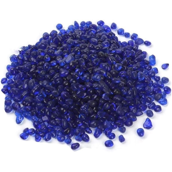 Decorative Stones,Glass Stones,1 Lb About 460 G Irregular Sea Glass Pebbles Artificial Rocks for Vase Filler,Table Scatter,Aquarium Decoration,Air Decoration (Navy Blue)