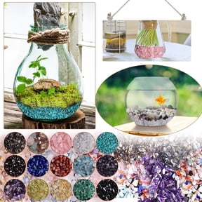 Decorative Stones for Aquarium and Home Décor Natural Mixed Quartz Rock Gravel 100g 5 7mm for Tanks and Displays,100 g,Mixed Color