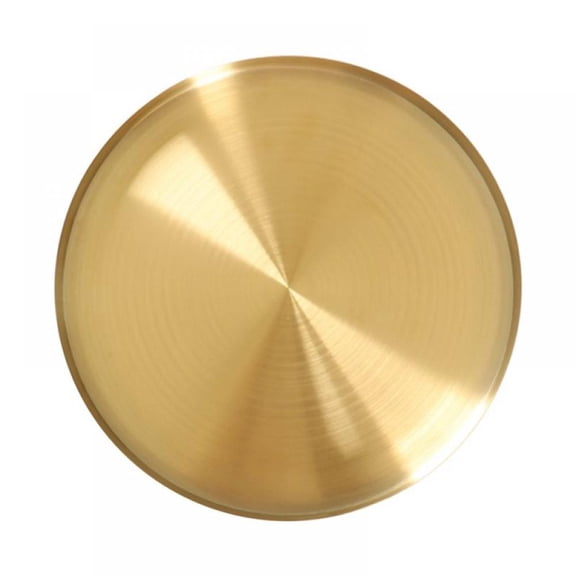 Decorative Storage Trays, Stainless Steel Gold Round Tray Cafe Dessert Table Serving Tray, Bathroom Vanity Counter Top Jewelry Perfume Display Dish Cosmetics Organizer (Gold)