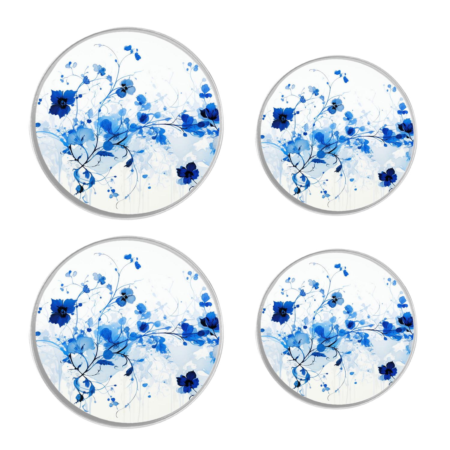 Decorative Stove Burner Covers 4 Pcs Decorative Electric Stove Burner Covers 8Inch And 10Inch ,Blue Eucalyptus creative