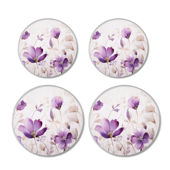 Decorative Stove Burner Covers 4 Pcs Metal Gas Stove Burner Cover 8Inch And 10Inch ,Pattern of Flower multicolor