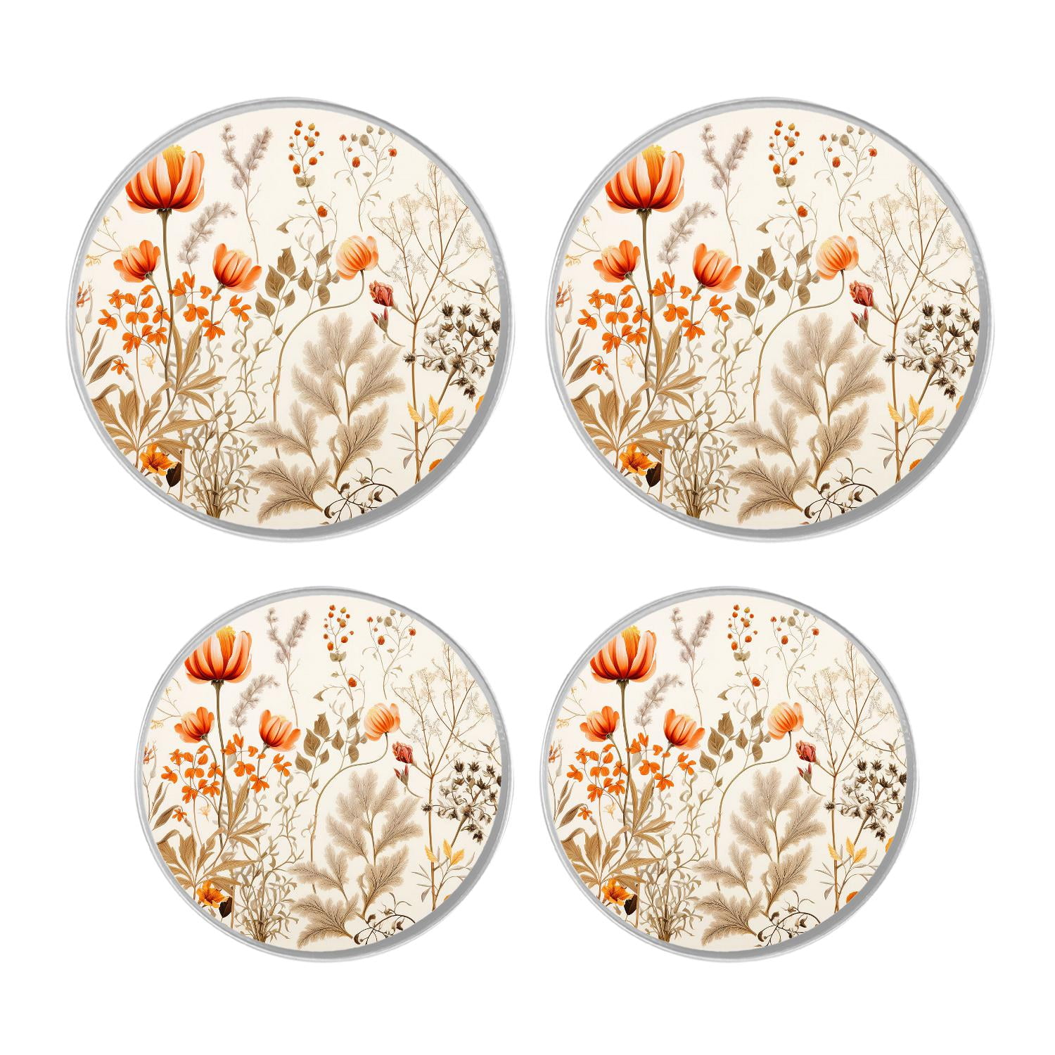 Decorative Stove Burner Covers 4 Pcs Metal Round Stove Burner Covers 8Inch And 10Inch for Home Decor Cooktop Decorative ,Autumn Sunflower Leaves creative