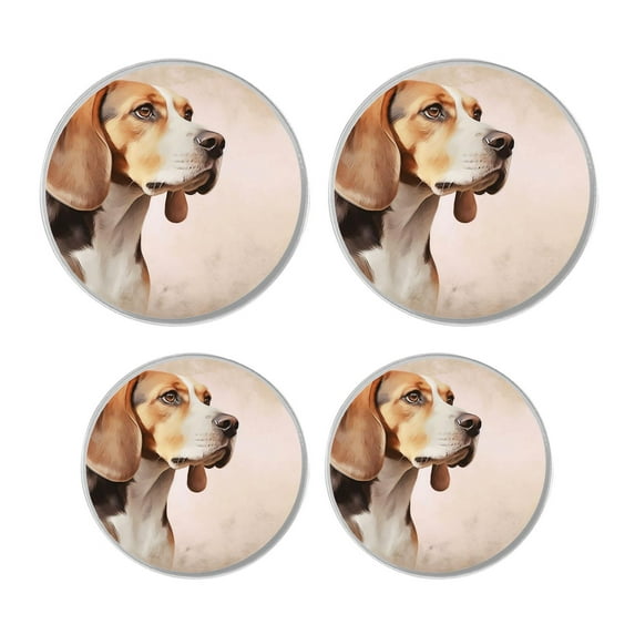 Decorative Stove Burner Covers 4 Pcs Metal Round Stove Burner Covers 8Inch And 10Inch for Home Decor Cooktop Decorative ,Beagle Dog Vintage Beautiful Design