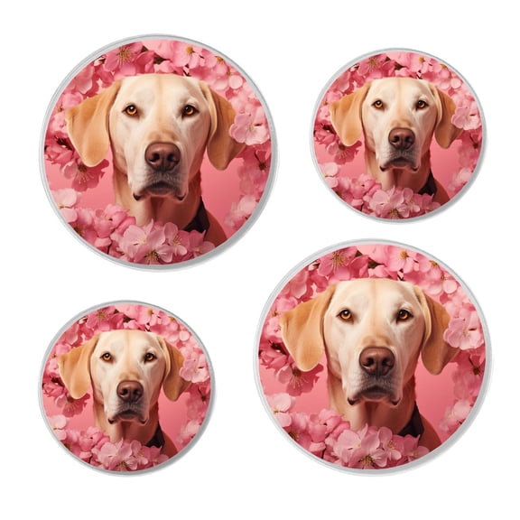 Decorative Stove Burner Covers 4 Pcs Metal Round Stove Burner Covers 8Inch And 10Inch for Home Decor Cooktop Decorative ,Dog Flowers Exquisite