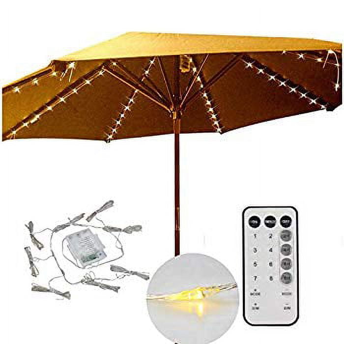 Decorative String Lights for Patio Cantilever Umbrella,8Ribs 104 LED