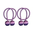 thumbnail image 1 of Decorative Strong Magnetic Curtain Tiebacks Curtain Holdbacks，Modern Simple Style Drape Tie Backs Curtain Tie For Small, Thin Or Sheer Window Drapries-purple-2 Piece, 1 of 9