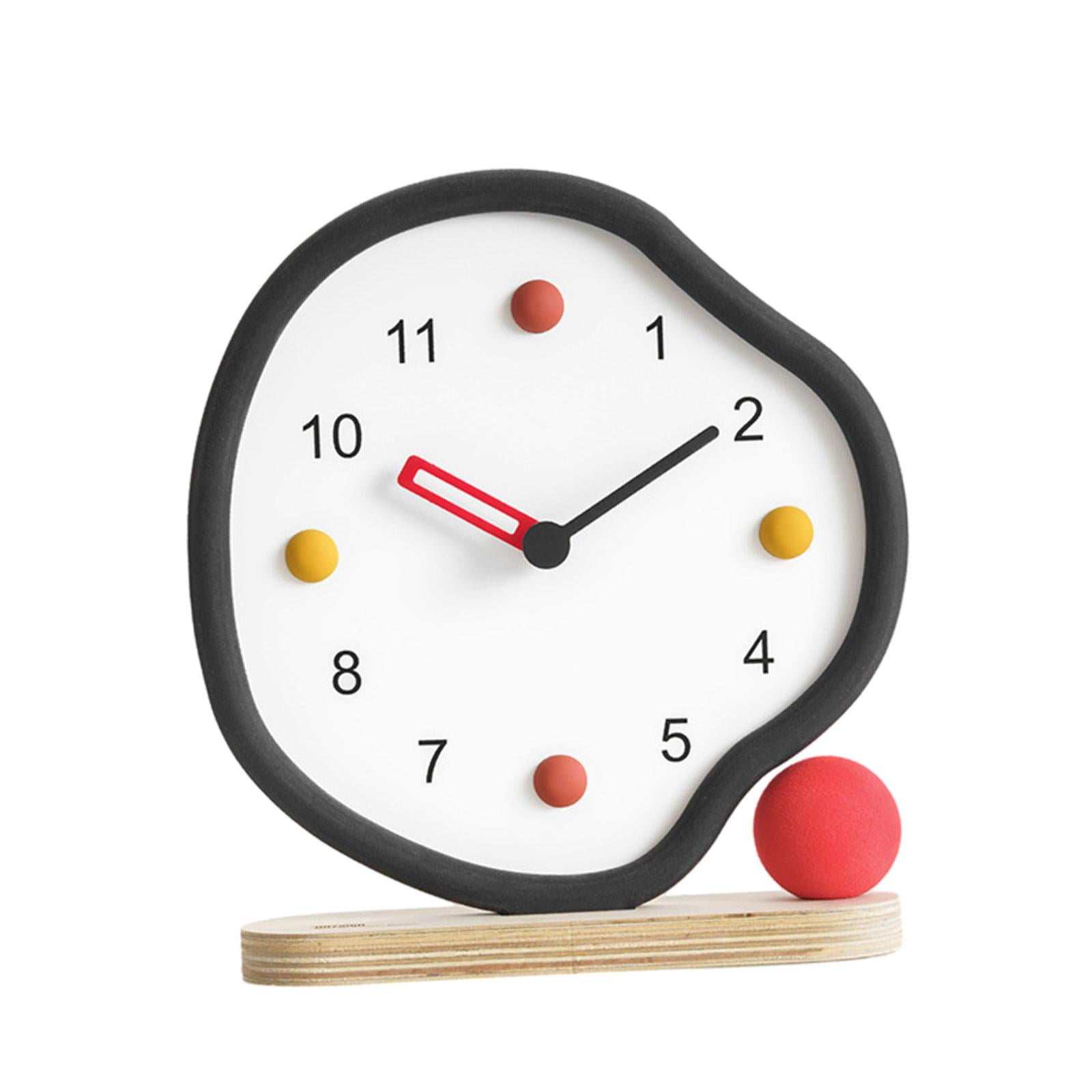 Decorative Table Clock Aesthetic Modern Art for Living Room Mantels ...