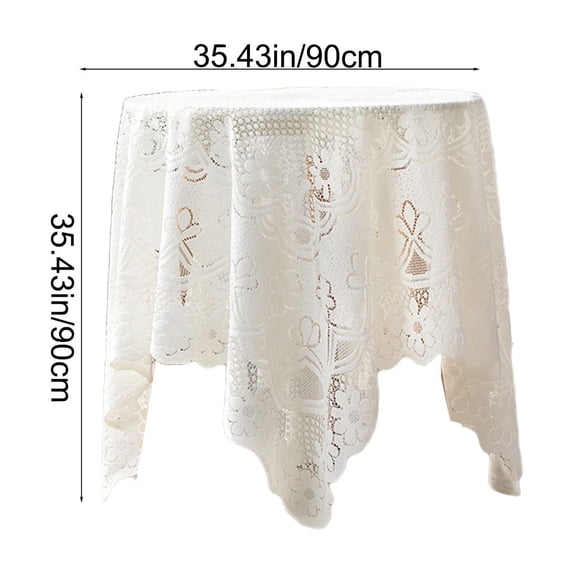 Decorative Table Cloth with Fringe Square Linen Fabric Cover for Dining Tables Wedding Parties BBQ EventsWrinkle Resistant Perfect for Indoor and Outdoor Use with Elegant Design