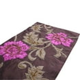thumbnail image 1 of Decorative Table Runner Dark Brown, Olive Green, Fuchsia Pink, 16 inch wide x 90 inch long Silk Beaded Elegant Table Runner Butterfly Mother Of Pearl Embroidered - Blossoms Applique, 1 of 10