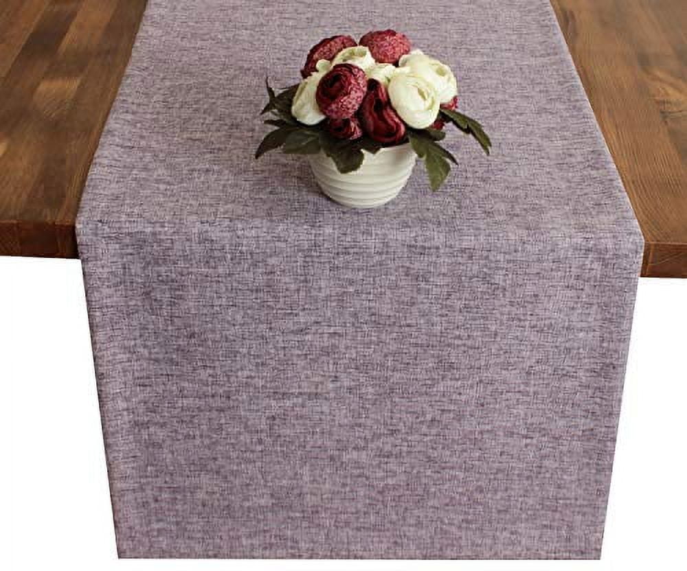 Modern Dark Lavender Polyester Table Runner 15x60