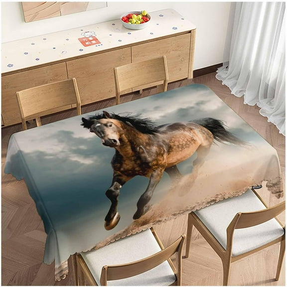 Decorative Tablecloth Marble Black, Grunge Stone Marble Black Kitchen Table Cover Oblong 52"X70" Tablecloths Dining Table Cloth Buffet Parties Patio and Camping