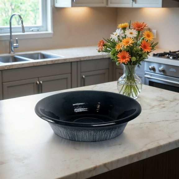 Decorative Tapered Bowl for Coffee Table Decor - Contemporary Home Decor Accent Bowl Suitable for Centerpiece Table and Kitchen Counter Accent - Perfect for Candy and Key Bowl Decor - 18", Blue