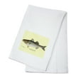 thumbnail image 1 of Decorative Tea Towel, Apron Striped Bass, Denton Fish Print, Unisex, Adjustable, Organic Cotton, 1 of 3
