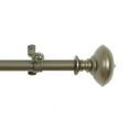 thumbnail image 1 of Decorative Telescopic Metal Curtain Rod, 28 to Inches Contemporary Round PVC Finials, Ultra Durable Brackets 3/4 Inch Diameter Drapery Rod for Window Treatment, Pewter-Spherical, 1 of 5