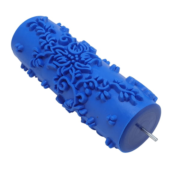 Decorative Texture Roller, 5.91" / 15 cm Washable Rubber Pattern Paint Roller Tool for Walls Art Texture, DIY Embossing Patterned Roller for Home Furniture Cabinet Decoration