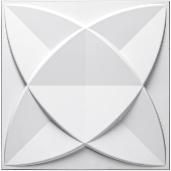 Decorative Textured PVC  Wall Panels for Interior Wall Decor in  Room,  in White,  of 33 Tiles, 32Sq.Ft