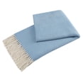 thumbnail image 1 of Decorative Throw Blanket with Fringe for Bed Sofa, 51" x 67", Blue, 1 of 8