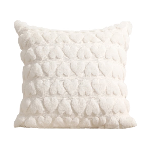 Decorative Throw Pillow - 17.7x17.7in Soft Fabric Square Pillow, Hidden Zipper Cushion for Home Sofa Bedroom Decor ( Beige )