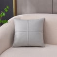 thumbnail image 1 of Decorative Throw Pillow - 18x18 Inch Tech Fabric Square Cushion for Sofa & Bed (Stripe Pattern Fall/Winter Home Accent Pillow), 1 of 8