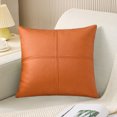 thumbnail image 1 of Decorative Throw Pillow - 18x18 Inch Tech Fabric Square Cushion for Sofa & Bed (Stripe Pattern Fall/Winter Home Accent Pillow), 1 of 8
