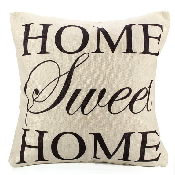 Decorative Throw Pillow Case Cushion Cover 18x18 inch Square Zipper Waist Pillowcase Pillow Protector Slip Cases Sham for Couch Sofa Home Bedroom Bed Patio Chair - Home Sweet Home