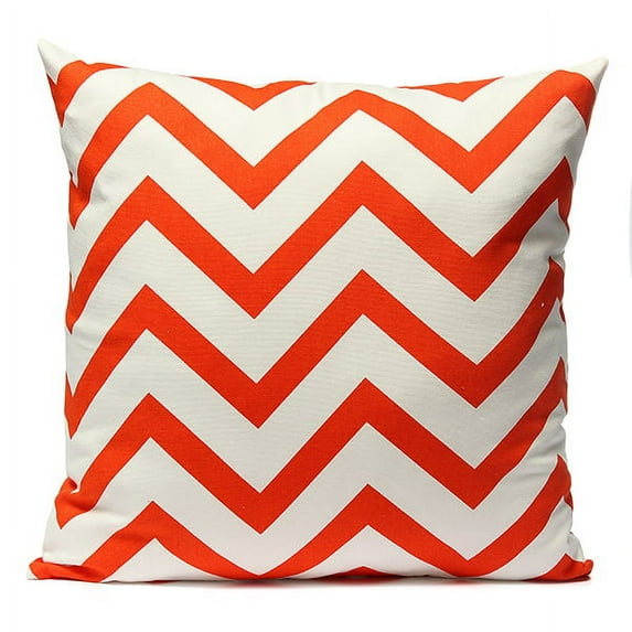 Decorative Throw Pillow Case Cushion Cover 18x18 inch Stripe Linen Pillowslip Protector w/ Zipper for Couch Sofa Patio Chair Home Car