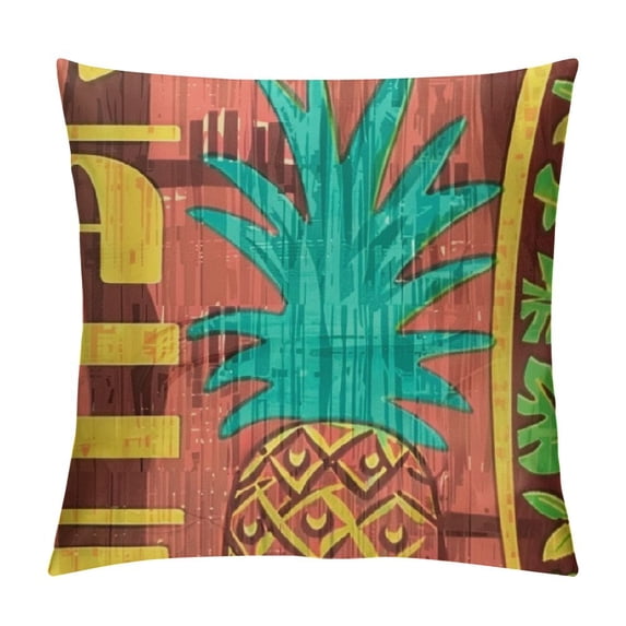 Decorative Throw Pillow Case Cushion Cover Colorful Exotic Pattern Abstract Ethnic Flower Inch Cases Square Pillowcases Covers Two Sides Print
