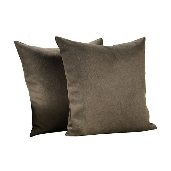 Decorative Throw Pillow Case Cushion Covers Backrest Soft Solid Colors Square Linen Look Pillow Protector for Couch Sofa Home Car Set of 2