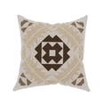 thumbnail image 1 of Decorative Throw Pillow Cover, 18” x 18”, Brown and Tan, Bold Southwest Inspired Textural Print on Poly Canvas Creating a Comfortable and Stylish Update for any Living Room, Bed, and Sofa, 1 of 5