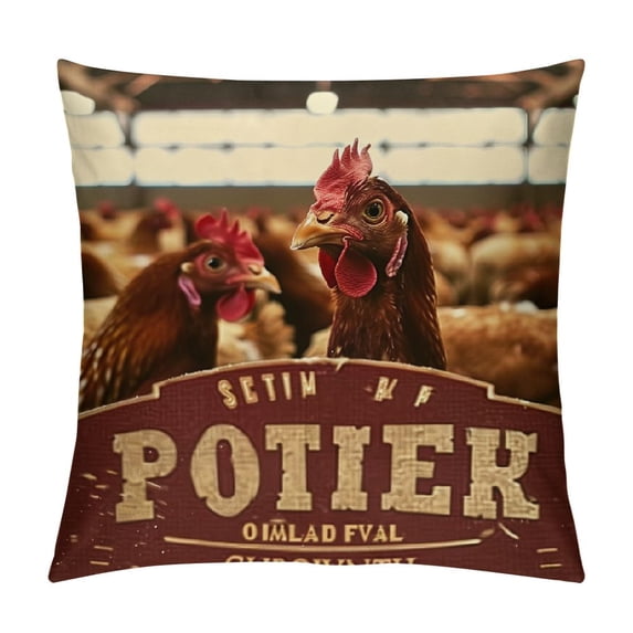 Decorative Throw Pillow Cover Case Vintage Feed and Seed Pillow