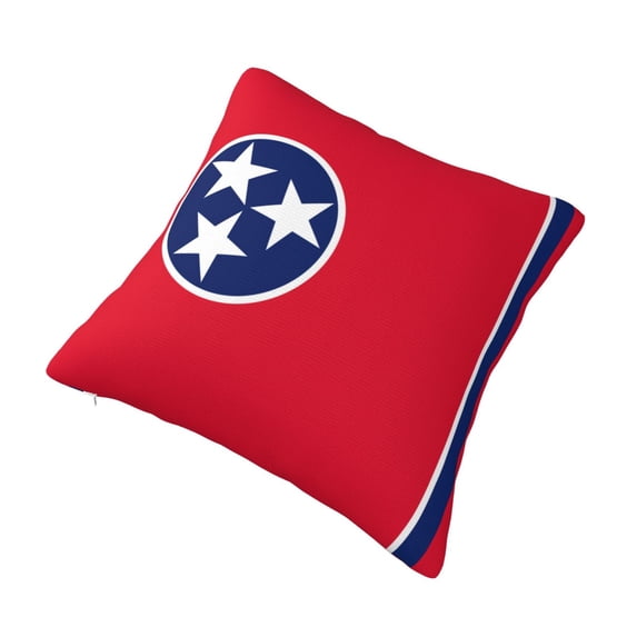 Decorative Throw Pillow Cover Flag Of Tennessee Square Pillowcases Cushion for Farmhouse Home Decor 16"x16"