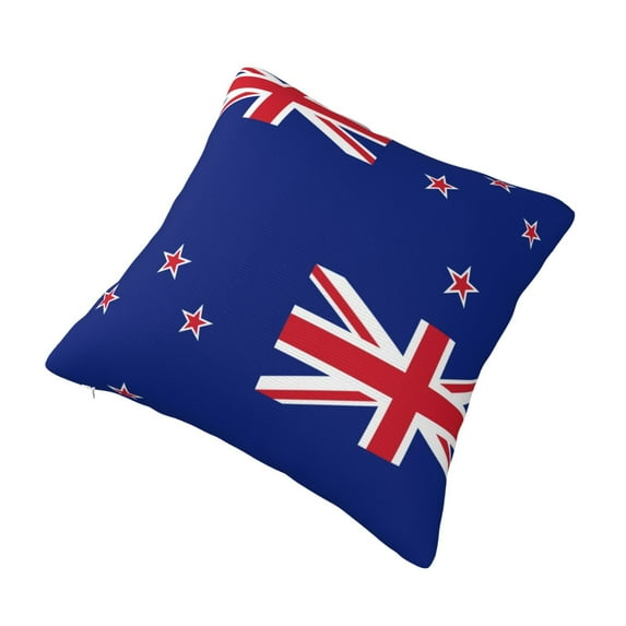 Decorative Throw Pillow Cover New Nz Zealand Flag Square Pillowcases Cushion for Farmhouse Home Decor 22"x22"