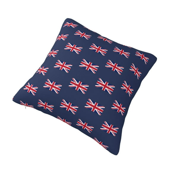 Decorative Throw Pillow Cover Uk Flag Union Jack Square Pillowcases Cushion for Farmhouse Home Decor 12"x12"