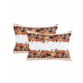 thumbnail image 1 of Decorative Throw Pillow Covers 12x20 Inch Set of 2 Orange Pumpkin Fall Decor Pillow Cases for Couch, Rugby Maple Leaves Cushion Case for Living Room Bedroom Bed Car Chair, 1 of 9