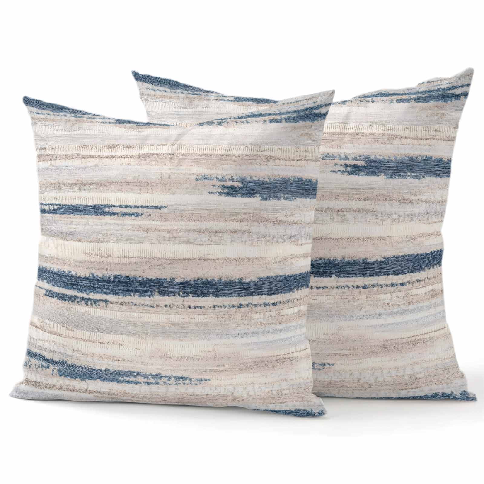 Decorative Throw Pillow Covers 16x16 Inch Set of 2 Line Texture Home Decor Pillow Cases for Couch, Modern Art Cushion Case for Living Room Bedroom Bed Car Chair