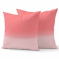 thumbnail image 1 of Decorative Throw Pillow Covers 16x16 Inch Set of 2 Red Pink Ombre Home Decor Pillow Cases for Couch, Gradient Gradual Color Cushion Case for Living Room Bedroom Bed Car Chair, 1 of 9