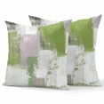 thumbnail image 1 of Decorative Throw Pillow Covers 16x16 Inch Set of 2 Sage Green Gray Block Home Decor Pillow Cases for Couch, Abstract Art Cushion Case for Living Room Bedroom Bed Car Chair, 1 of 9