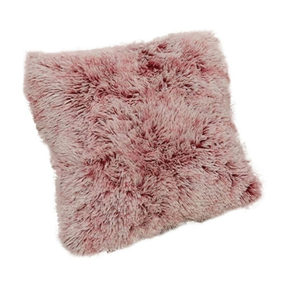 Decorative Throw Pillow Covers 18" x 18", Fluffy Pillow Covers Luxury Faux Fur Square Sofa Pillow Covers for Sofa Couch Living Room Bedroom,No Pillow Insert