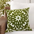 thumbnail image 1 of Decorative Throw Pillow Covers 18"x18" Set of 2 Pieces Classic Mandala Knit Pattern Durable 100% Cotton Canvas Cozy Cushion Cases for Sofa Couch Living Room (Navy Blue), 1 of 4