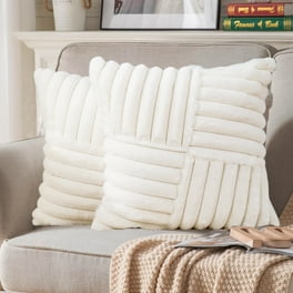 Move Over White Faux Fur Pillow Case Super Soft Fuzzy Room Decor