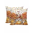 thumbnail image 1 of Decorative Throw Pillow Covers 20x20 Inch Set of 2 Gnome Pumpkin Fall Decor Pillow Cases for Couch, Maple Leaves Fox Rabbit Cushion Case for Living Room Bedroom Bed Car Chair, 1 of 9