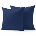 thumbnail image 1 of Decorative Throw Pillow Covers 20x20 Inch Set of 2 Navy Blue Home Decor Pillow Cases for Couch, Solid Color Cushion Case for Living Room Bedroom Bed Car Chair, 1 of 9