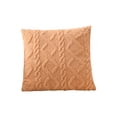 thumbnail image 1 of Decorative Throw Pillow Covers Beige Faux 18X18 Inch Textured Soft Throw Pillows for Couch Sofa Living Room Neutral Accent Square Pillow Case Single Pack, 1 of 7